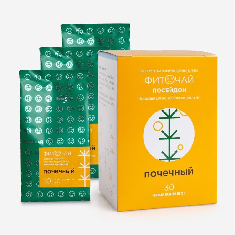 Почечный фиточай Посейдон — упаковка 30 фильтр-пакетов
