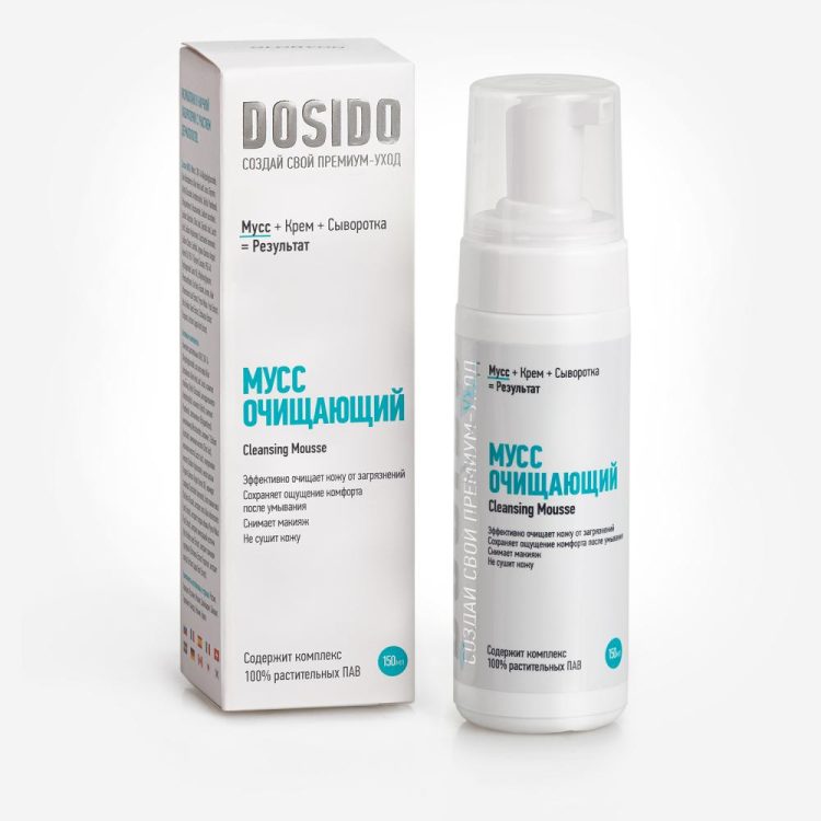 Мусс очищающий DOSIDO — флакон и упаковка