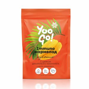 Immuno-мармелад Yoo Go — жевательный мармелад с цинком и куркумином без сахара