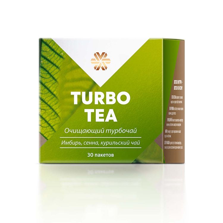 Очищающий турбочай Turbo Tea — коробка 30 фильтр-пакетов