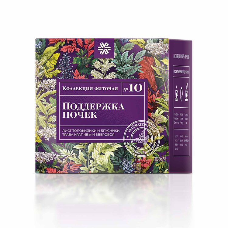 Фиточай №10 Поддержка почек — коробка 30 фильтр-пакетов